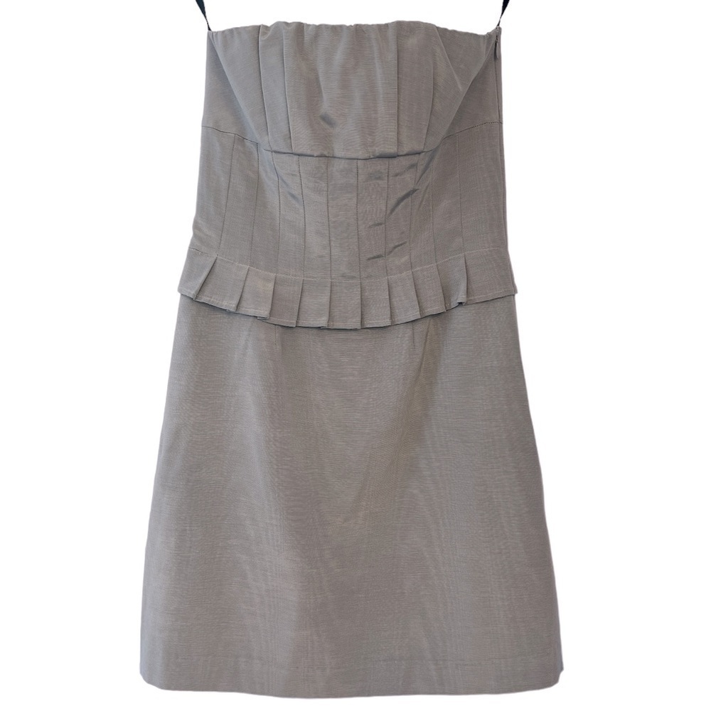 Gray Pleated Cocktail Dress (2)